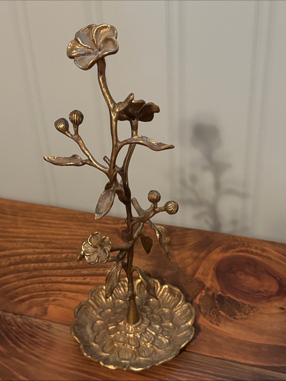 Brass Floral Jewelry Stand - Gold Flower Design Anthropologie